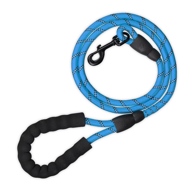Padded dog leash blue 150 cm