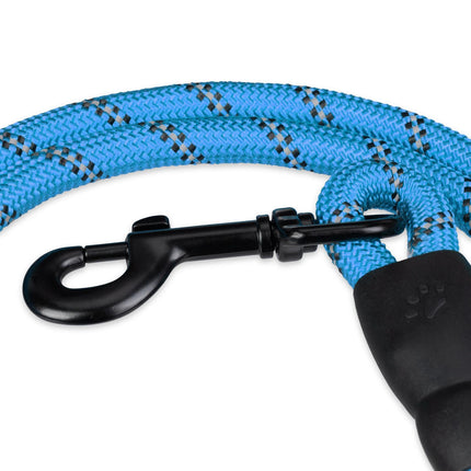 Padded dog leash blue 150 cm