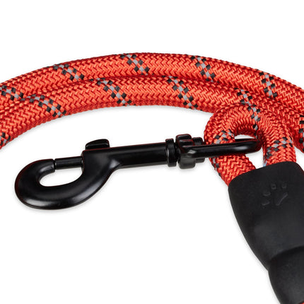 Padded dog leash red 150 cm