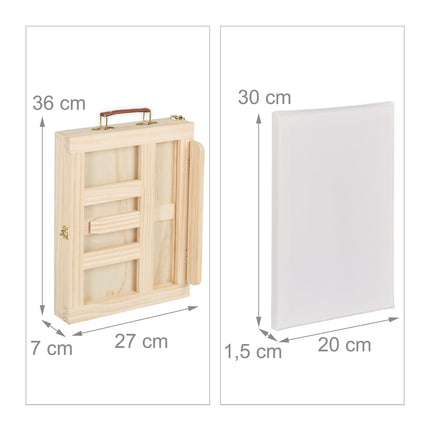 Paint box with easel