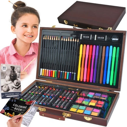 Painting kit 81 pcs in a suitcase