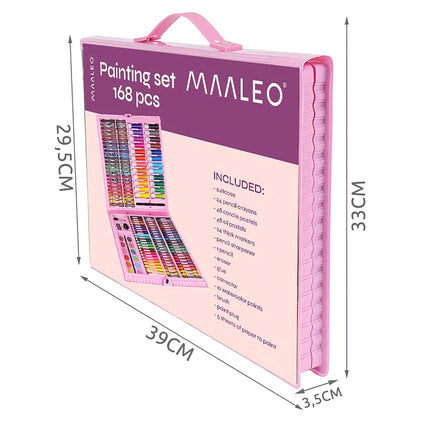 Painting kit in a case 168 pcs pink
