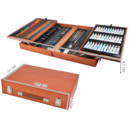 Painting set 174 pieces in a suitcase