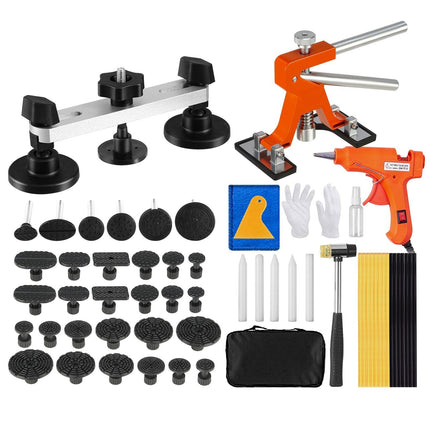 Paintless Dent Repair Kit, Bridge Puller, Glue Gun, 20 Tabs