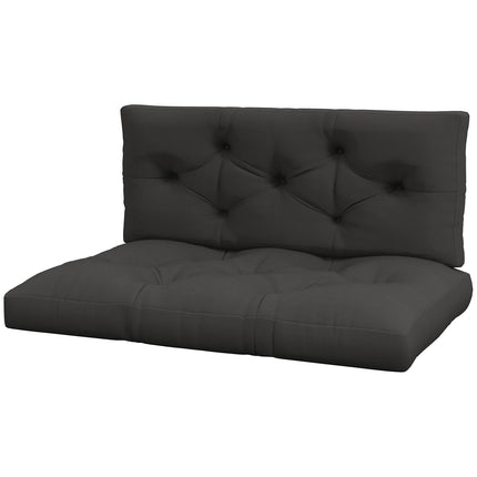 Pallet cushion set - UV protected, dark grey, 2-pack