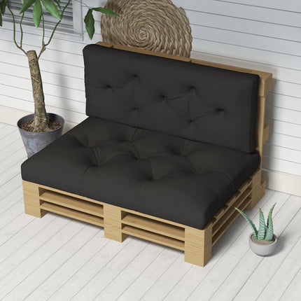 Pallet cushion set - UV protected, dark grey, 2-pack