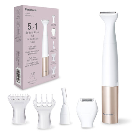 Panasonic 5-in-1 Body and Bikini Trimmer with Skin Guard, Water-Resistant