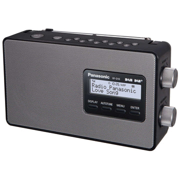 Panasonic DAB+ and FM Radio with RDS and Backlit LCD, 10 cm Speaker, Black