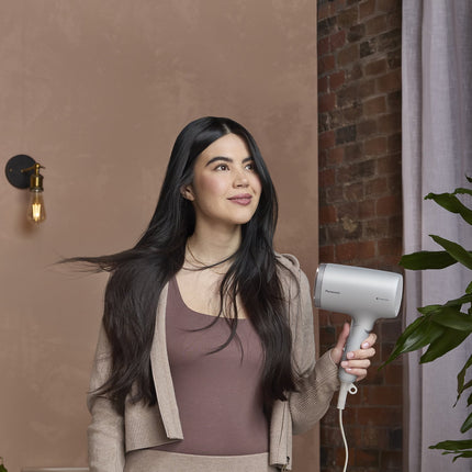 Panasonic Nanoe Hair Dryer 1600W with Quick-Dry Nozzle, Foldable, Grey