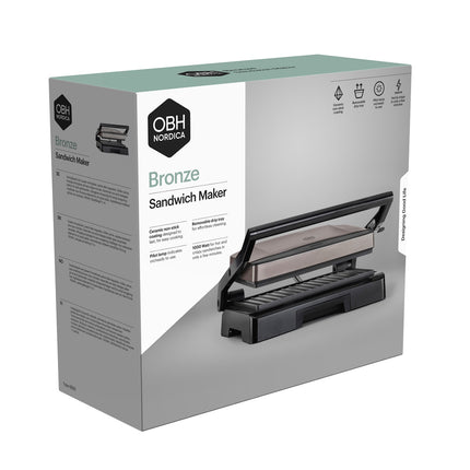 Panini Press 1000W, Ceramic Nonstick, Vertical Storage
