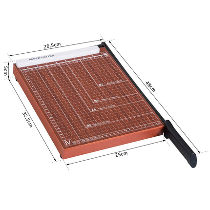 DIN A4 Paper Cutter - Metal, Brown, 48x26.5x5cm
