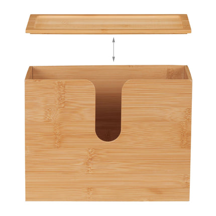 Paper Towel Dispenser Bamboo With Lid