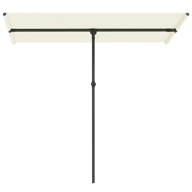 Beige Swivel Parasol, 180° Sun protection, 150x205 cm