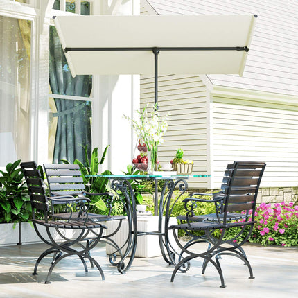 Beige Swivel Parasol, 180° Sun protection, 150x205 cm