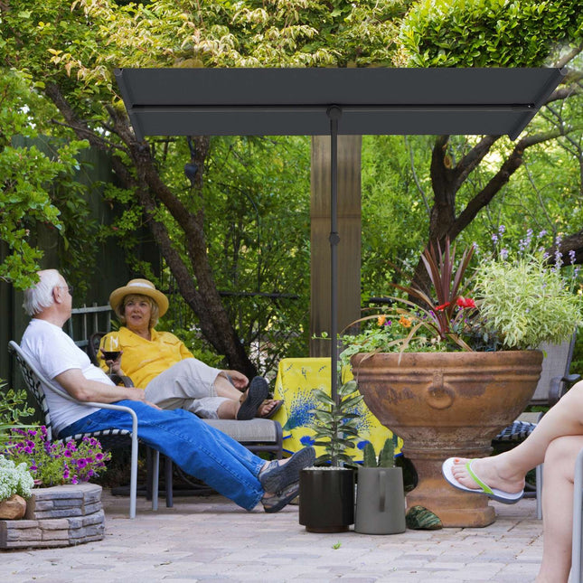 Rotatable garden parasol - adjustable height, sun protection