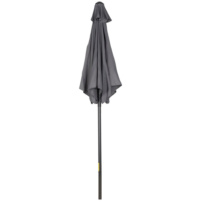 Dark gray Hexagonal 196 cm windproof crank parasol
