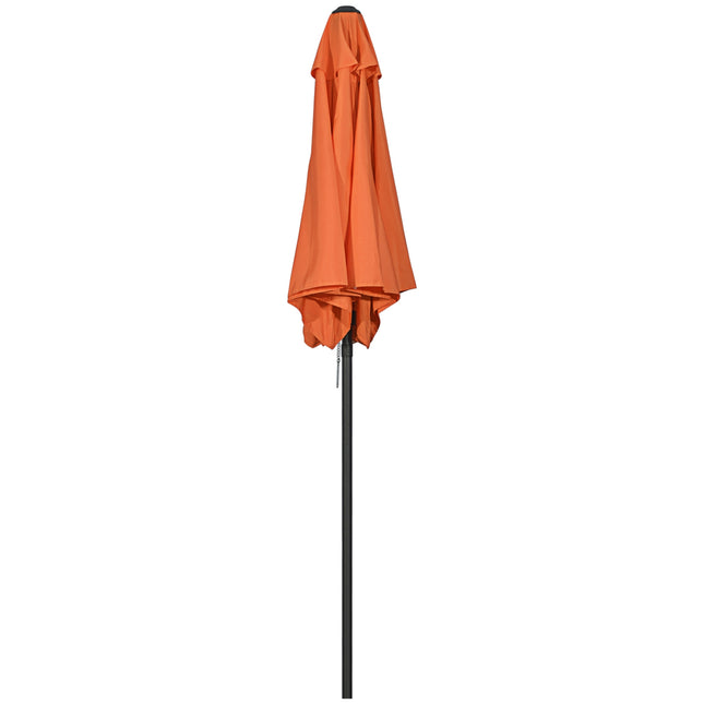 Rotating hexagonal parasol Ø196 cm, windproof sun protection