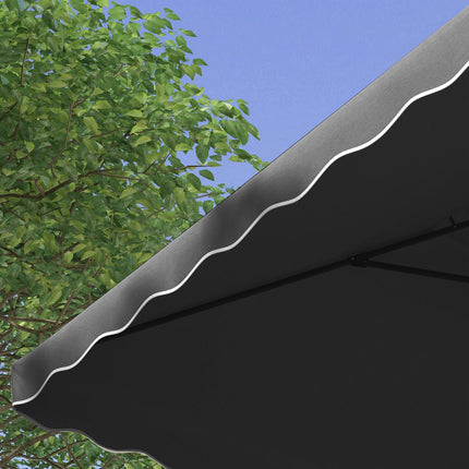 Square Balcony parasol, 243cm, UV protection, Dark grey