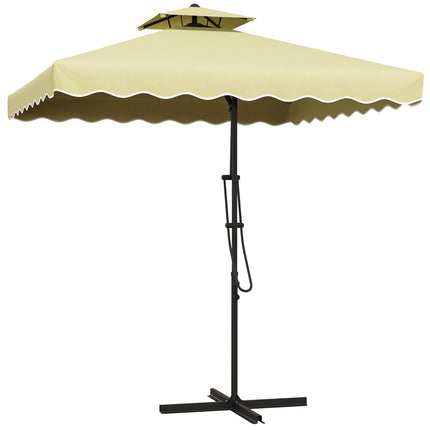 Cantilever Parasol 243x243cm with UV protection & Double roof