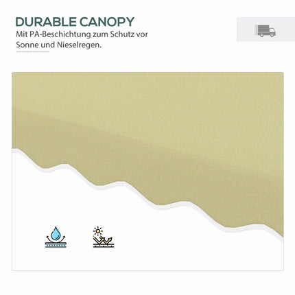 Cantilever Parasol 243x243cm with UV protection & Double roof