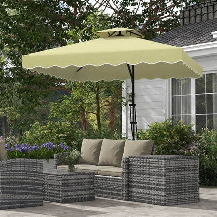 Cantilever Parasol 243x243cm with UV protection & Double roof