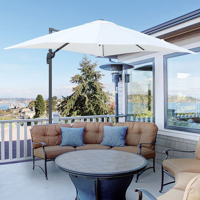 Cantilever Parasol 245x245cm, Adjustable Tilt, Cream