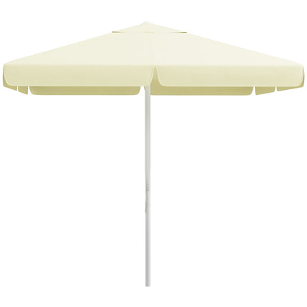 Height adjustable 2.5 m Beige aluminum parasol for balcony