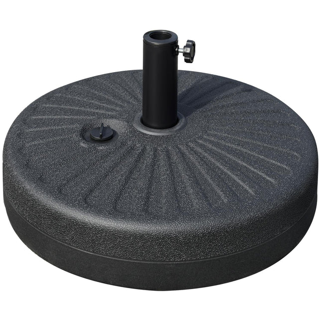 Parasol Base 22 Kg, Cement, Black - Fits Ø38/48 Mm