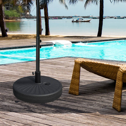 Parasol Base 22 Kg, Cement, Black - Fits Ø38/48 Mm