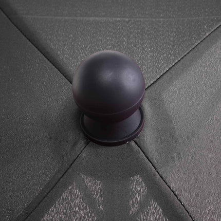 Beach umbrella parasol, UV protection, foldable, grey-black