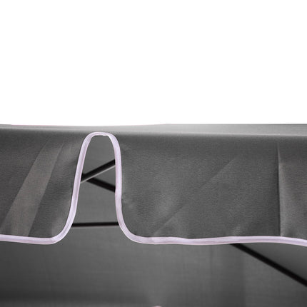 Beach umbrella parasol, UV protection, foldable, grey-black