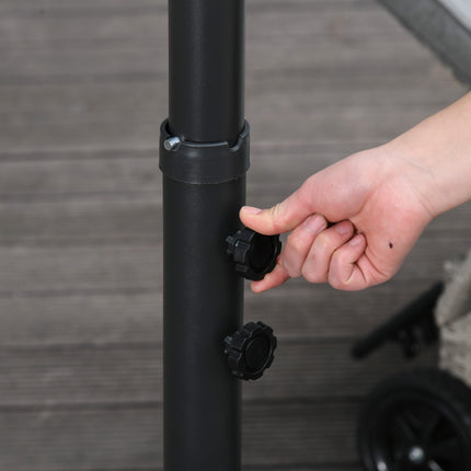 Cantilever Parasol with crank, Steel frame, Black, Ø3x2.5M