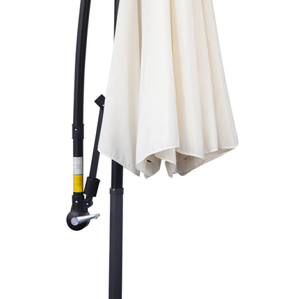 Cantilever Parasol, Crank lift, Steel frame, Cream Ø3x2.5M