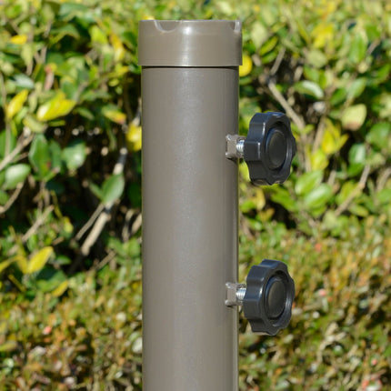 Cantilever parasol, 2.67m, double roof, polyester grey