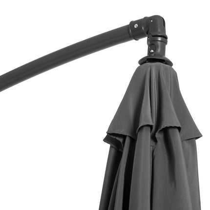 Parasol Crank Umbrella, Grey, Ø2.95x2.45M, Steel frame