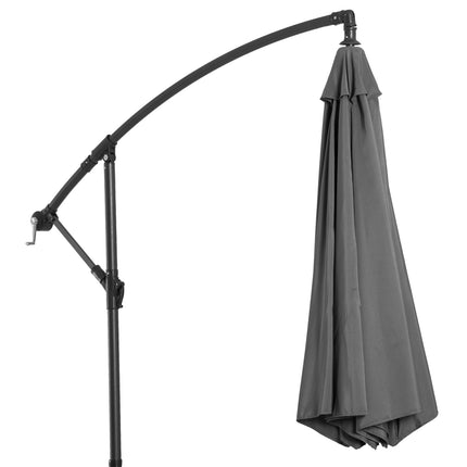 Parasol Crank Umbrella, Grey, Ø2.95x2.45M, Steel frame