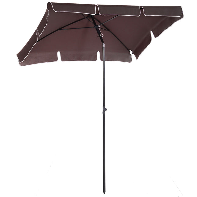 Garden parasol Umbrella, UV protection, Coffee/Black