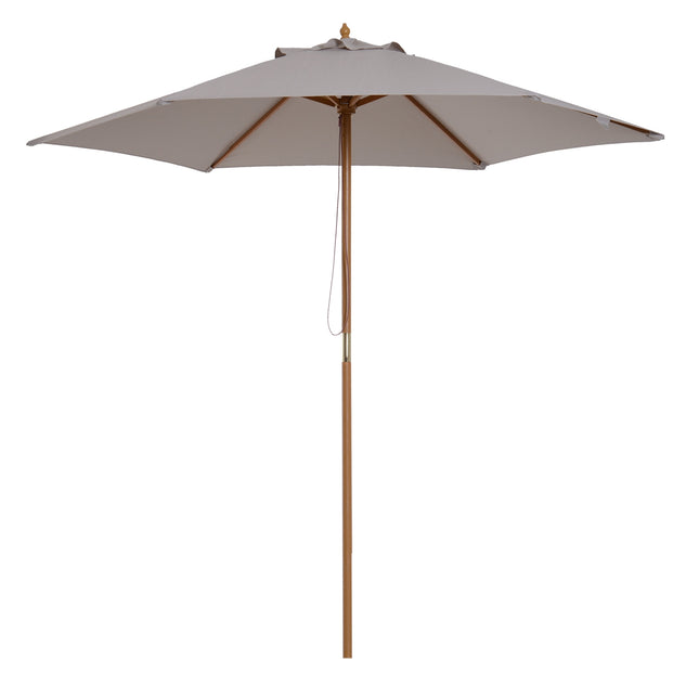 Garden parasol, 3-layer sun protection, bamboo, Ø2.5x2.3 M