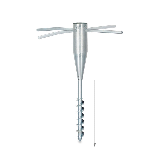Parasol Ground Anchor – Steel Lawn Spike with Adapters