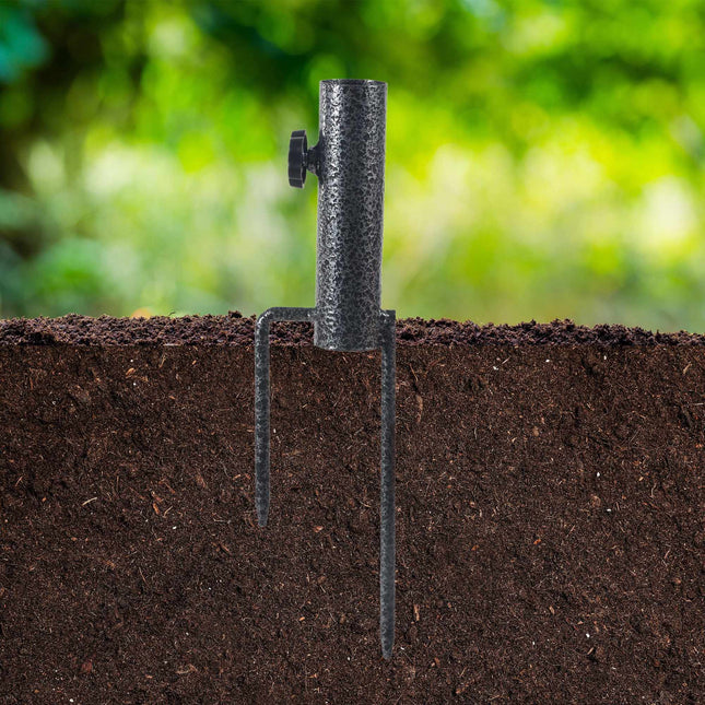 Parasol Ground Spike, Steel, Adjustable 25–32 mm
