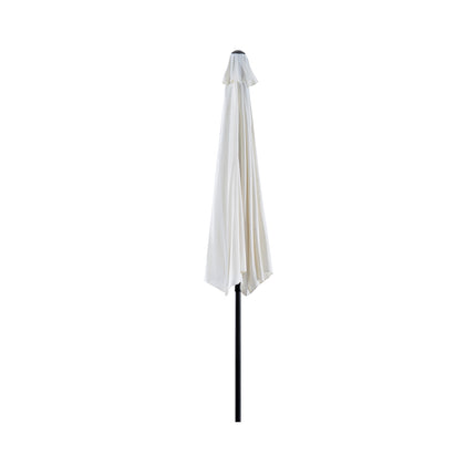 Semi-round crank parasol, metal frame, cream & black