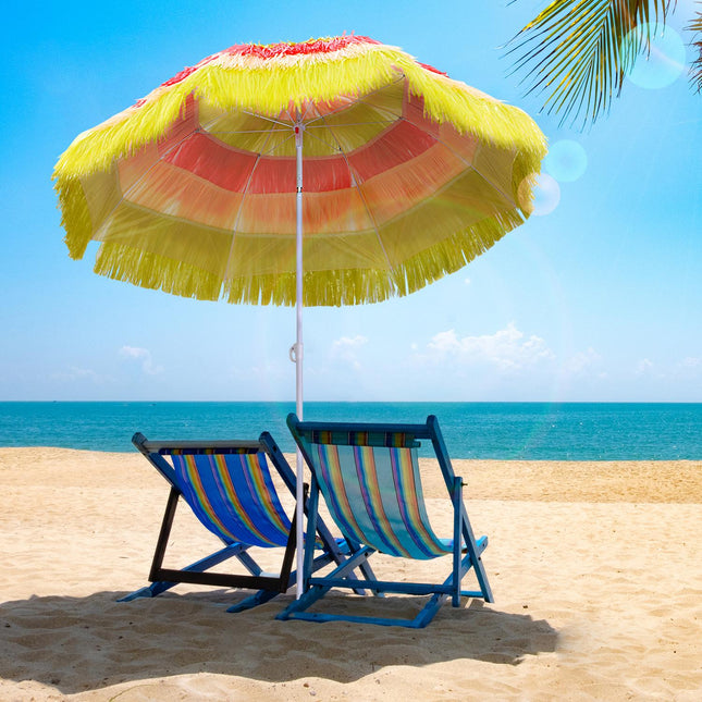 Hawaiian Beach Umbrella - Colorful, 160 cm in diameter