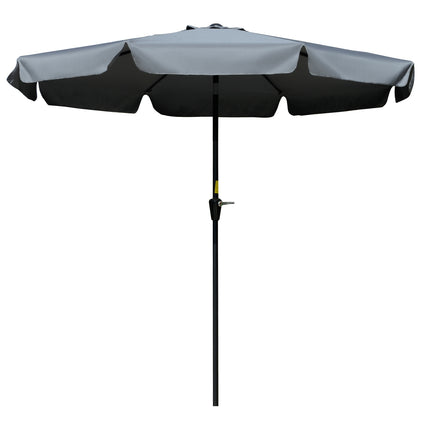 Patio umbrella, UV protection, 2.66 m diameter, dark grey