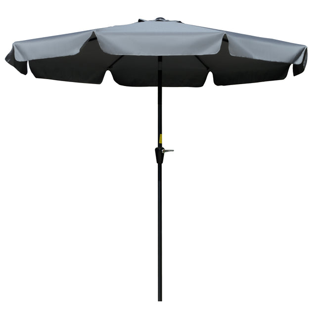 Patio umbrella, UV protection, 2.66 m diameter, dark grey