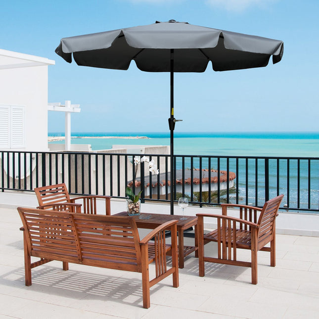 Patio umbrella, UV protection, 2.66 m diameter, dark grey