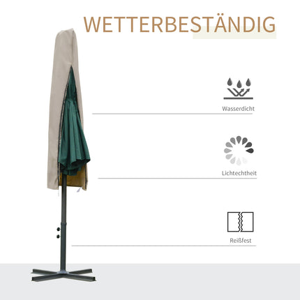 Parasol, weatherproof windproof, outdoor, 63x164 cm