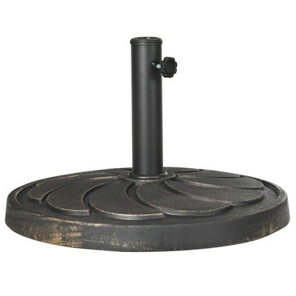 18 kg resin umbrella stand, round bronze, Ø38/48 mm post