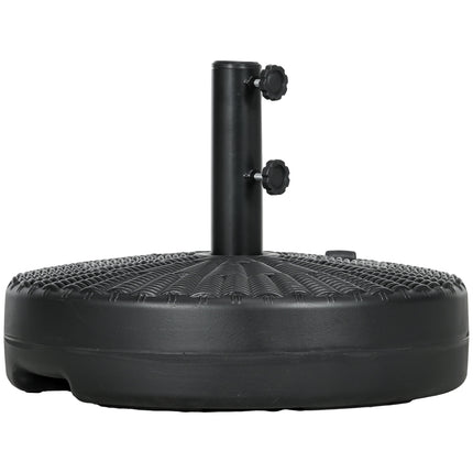 Parasol stand 29 kg, black, rattan look, fits Ø38/48 mm posts