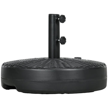 Parasol stand 29 kg, black, rattan look, fits Ø38/48 mm posts