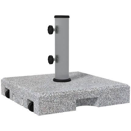 Parasol stand in granite with wheels, 38.5 kg, fits Ø 32-48 mm